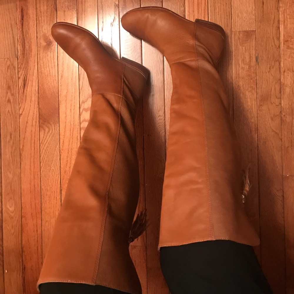 Halston leather boots